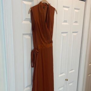 Scotch & Soda Rust Maxi Wrap Dress